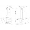 Кухонна витяжка Eleyus Cristal 700 LED 60 BL